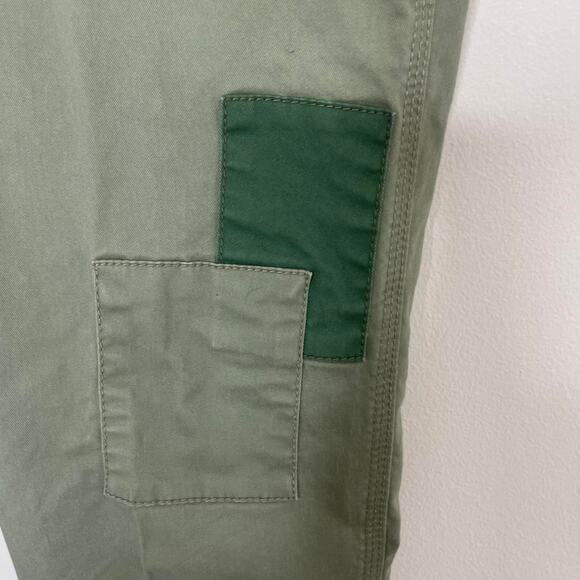 Ann Taylor Loft women's size 8 khaki loden green pants chinos patch detail trend - Picture 3 of 13
